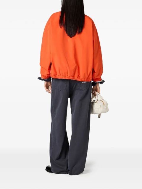 Miu Miu logo-embroidered jeans - Grey - zdjęcie produktu nr 2