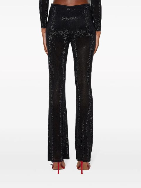Alexander Wang metallic-threading bootcut trousers - Black
