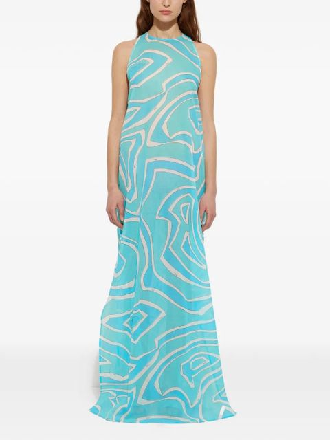 PUCCI Labirinto-print long dress - Blue - zdjęcie produktu nr 2