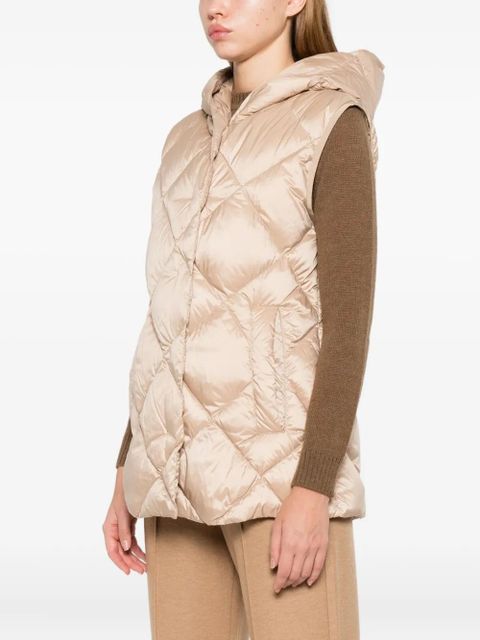Max Mara hooded quilted gilet - Neutrals