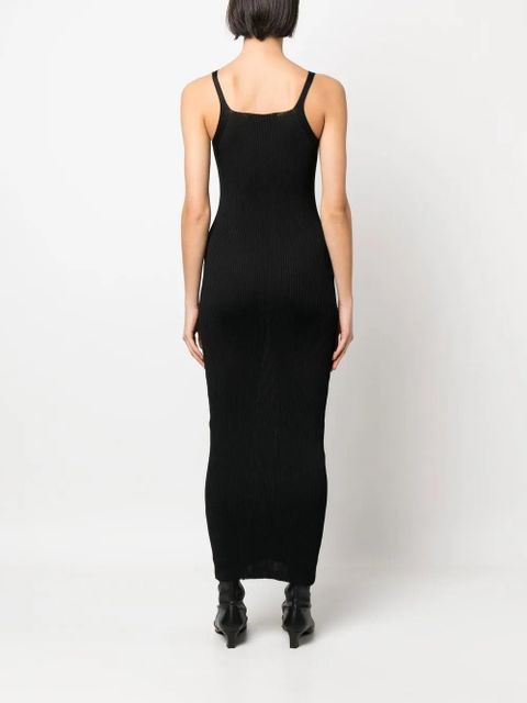 OUR LEGACY V-neck ribbed-knit dress - Black