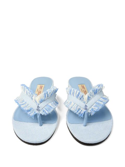 Jimmy Choo fringed flat sandals - Blue