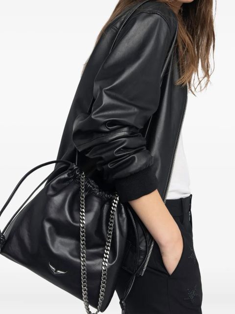 Zadig&Voltaire chain-handle drawstring bag - Black