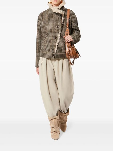 MARANT ÉTOILE Fadia check jacket - Brown