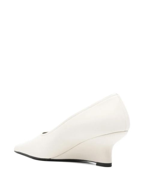 TOTEME 55mm Sharp nappa wedge pumps - White