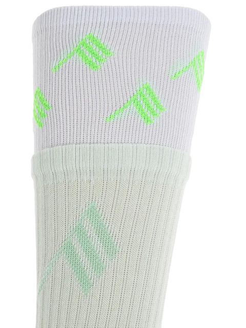 The Attico ribbed logo-detail socks - Neutrals