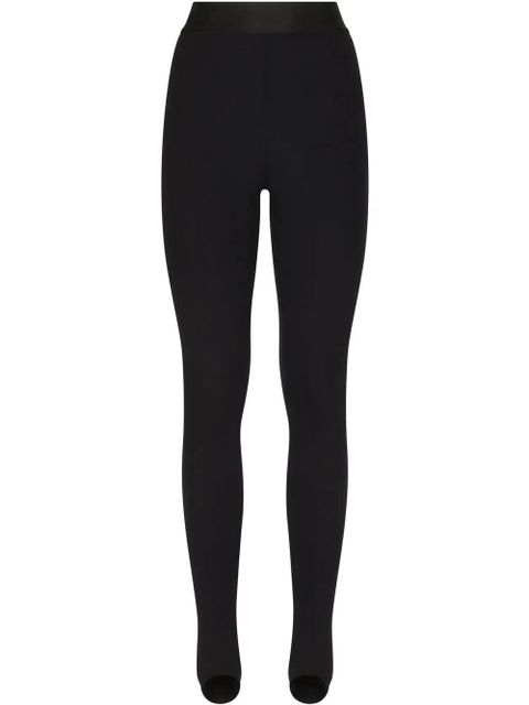 Dolce & Gabbana Technical jersey leggings with branded elastic - Black - zdjęcie produktu nr 1
