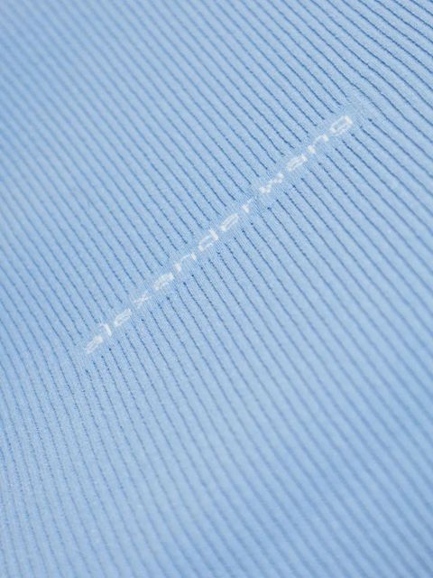Alexander Wang ribbed short-sleeve T-shirt - Blue