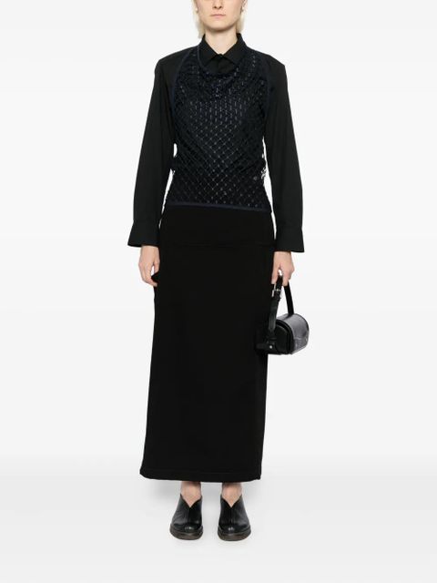 LEMAIRE Fishnet halter top - Blue