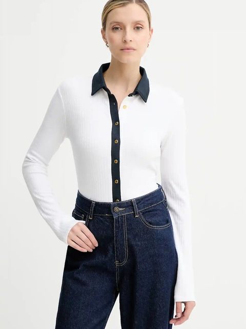 Rag & Bone longsleeve kolor biały RE0C25FP3LW