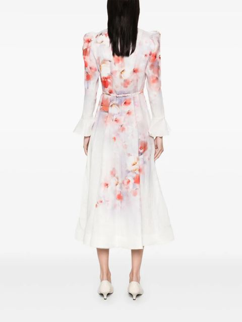 ZIMMERMANN Crush midi dress - White
