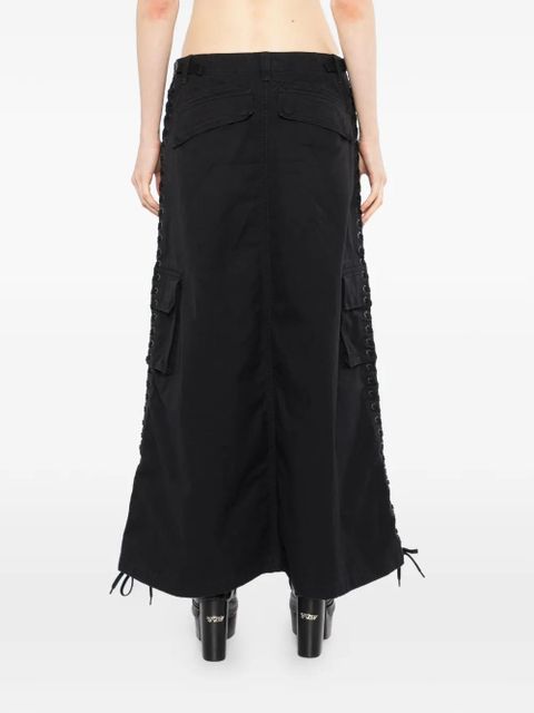 Balenciaga cargo drawstring skirt - Black