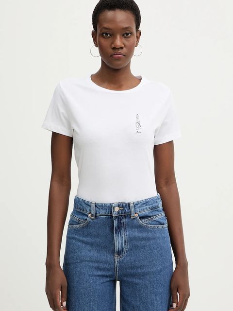 BOSS Orange t-shirt bawełniany C Elove 1 damski kolor biały 50556994 - zdjęcie produktu nr 1