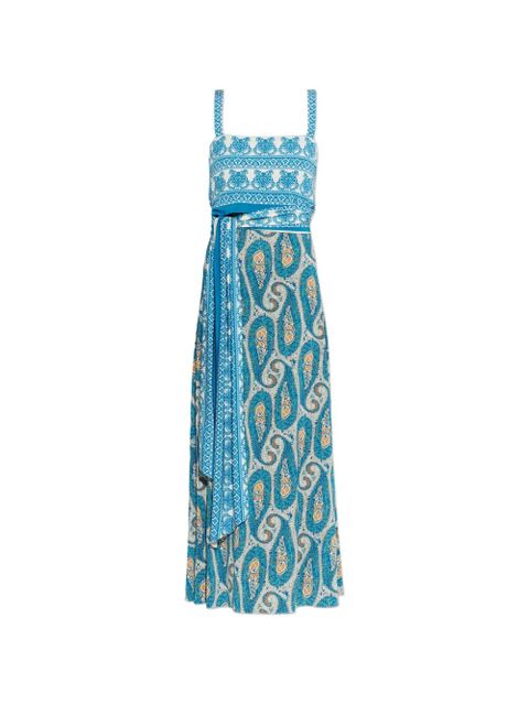 ETRO patterned tie-waist maxi dress - Blue - zdjęcie produktu nr 1