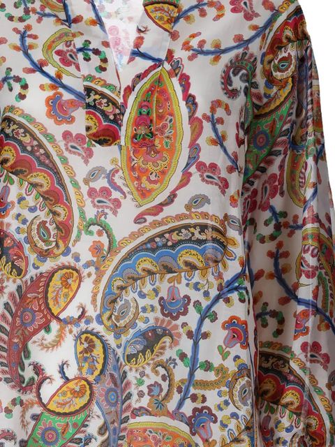 ETRO paisley V-neck mini dress - White - zdjęcie produktu nr 2