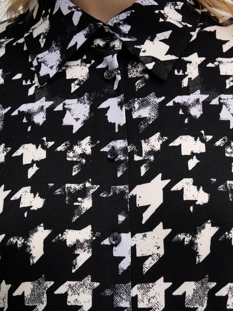 Sisley koszula damska kolor czarny regular z kołnierzykiem klasycznym 5ZVHLQ07H