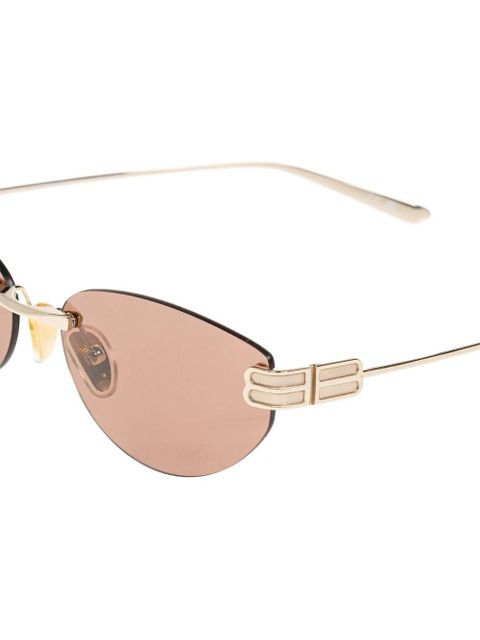Balenciaga Eyewear rimless oval-lens sunglasses - Gold