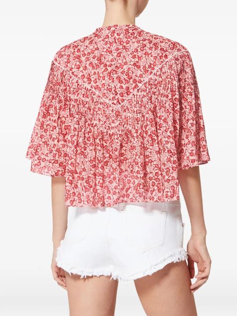 MARANT ÉTOILE Veelia floral-print top - Red