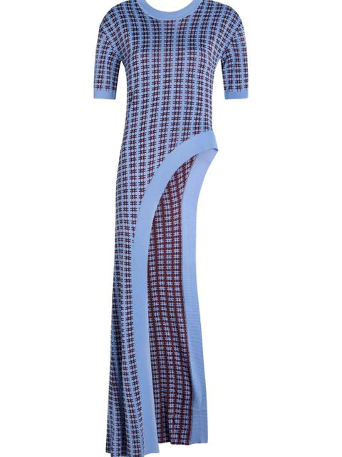 Rabanne patterned cut-out dress - Blue - zdjęcie produktu nr 2