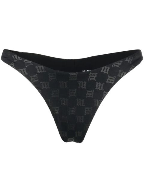 MISBHV monogram-pattern bikini bottoms - Black - zdjęcie produktu nr 1