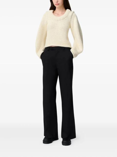 Axel Arigato balloon-sleeve round-neck sweater - White