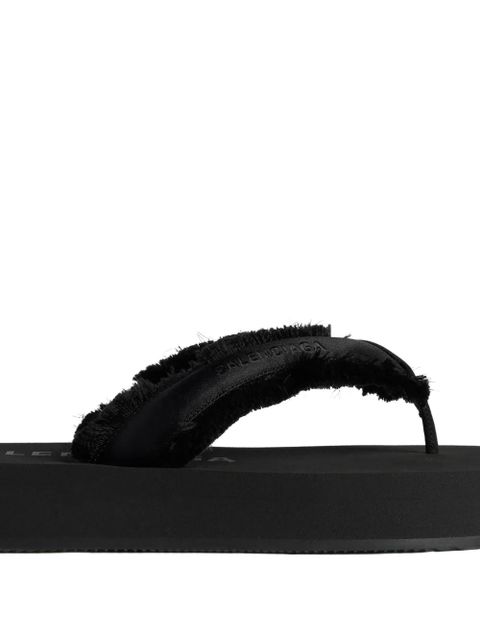 Balenciaga fringed flat flip-flops - Black - zdjęcie produktu nr 2