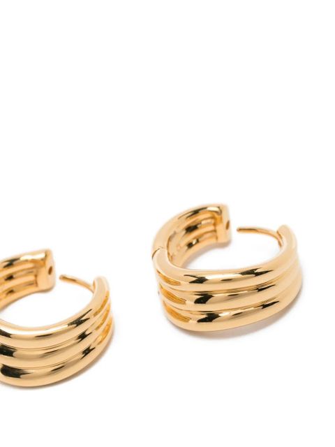 Missoma Savi triple ridge hoops earrings - Gold