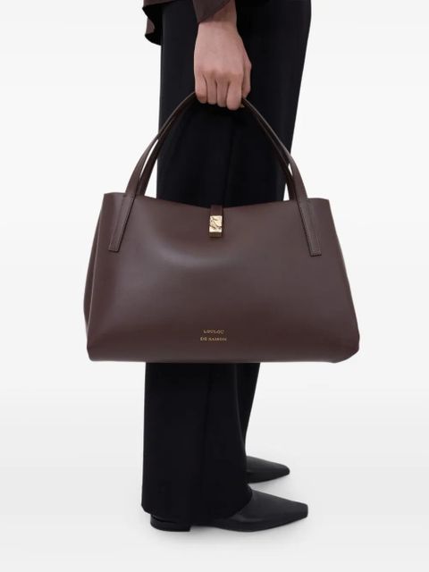 LouLou de Saison Cary leather tote bag - Brown