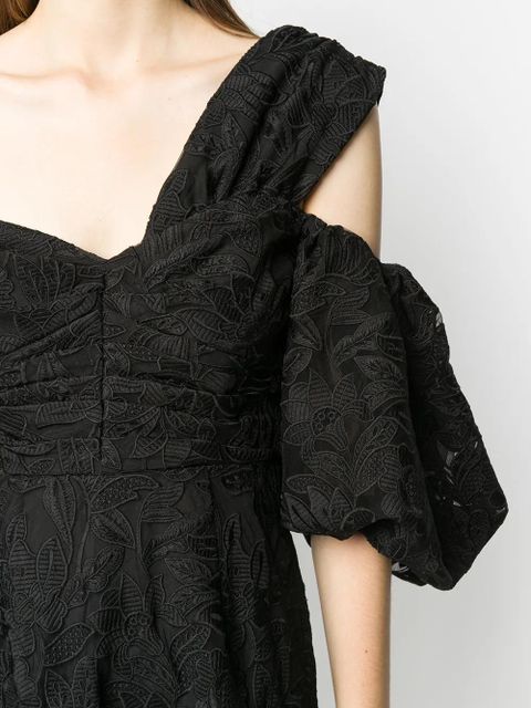 Self-Portrait off-the-shoulder dress - Black