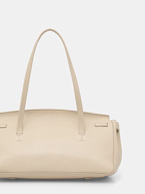 Liviana Conti torebka skórzana kolor beżowy A5WA51 - zdjęcie produktu nr 2