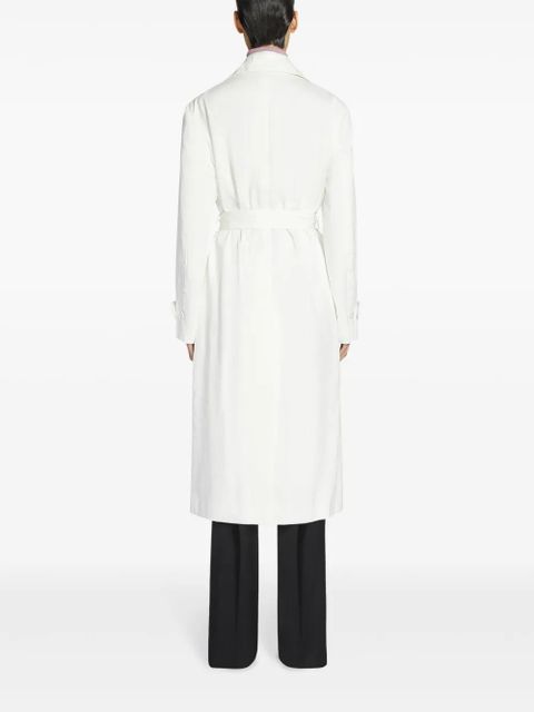 DRIES VAN NOTEN cotton mac coat - White