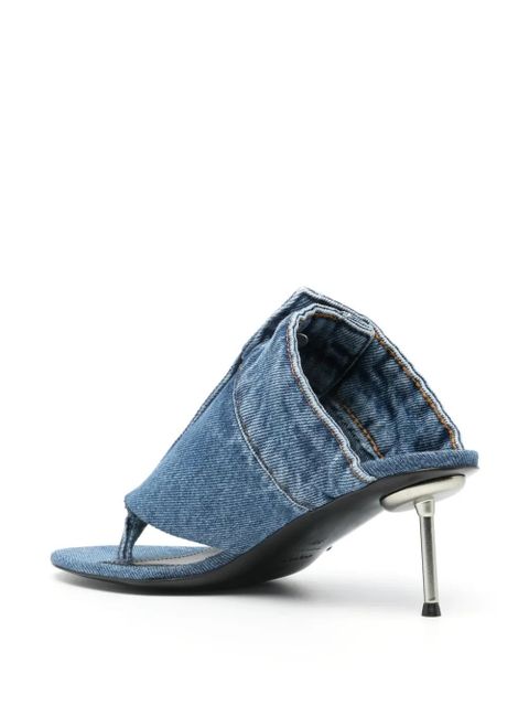 Coperni 70mm denim sandals - Blue