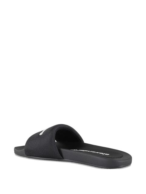 Alexander Wang logo-embossed pool sandals - Black