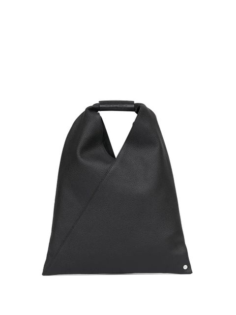 MM6 Maison Margiela small Japanese leather tote bag - Black - zdjęcie produktu nr 1