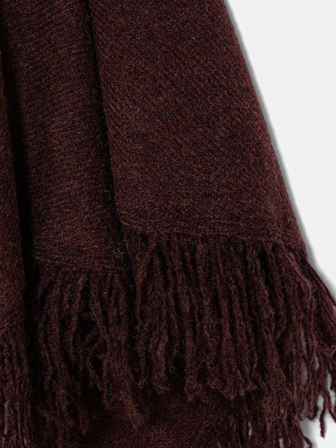 Pedro del Hierro szalik z domieszką wełny damski kolor bordowy melanżowy 4962471 - zdjęcie produktu nr 2