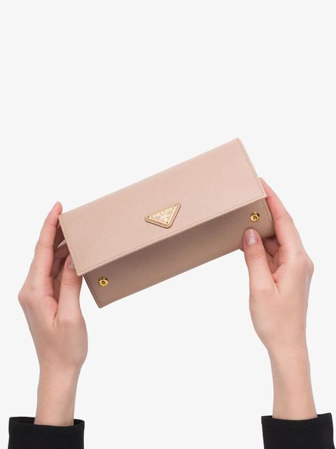 Prada saffiano logo wallet - Pink
