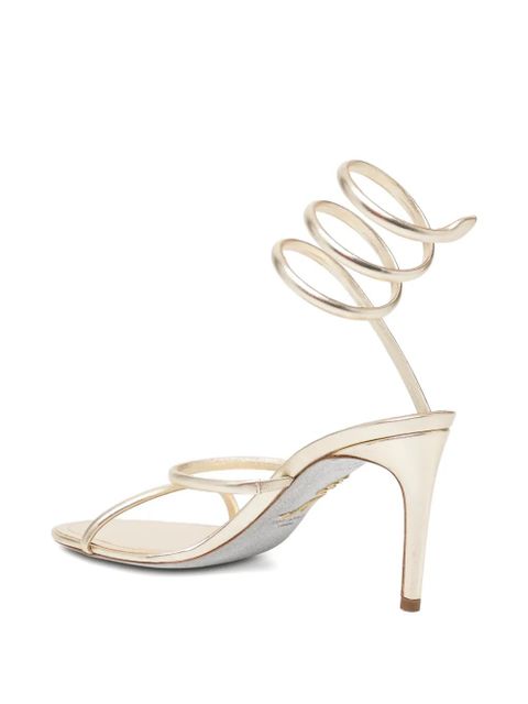 René Caovilla 80mm Cleo heeled sandals - Gold