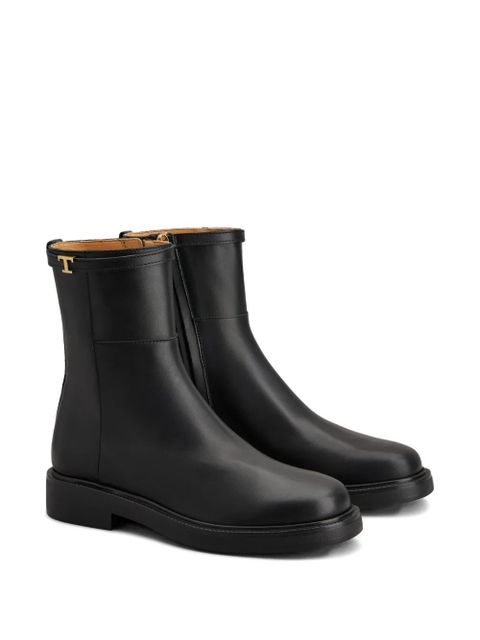 Tod's leather ankle boots - Black