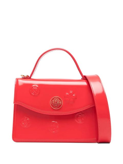 Casablanca mini Jeanne logo-plaque tote bag - Red - zdjęcie produktu nr 1