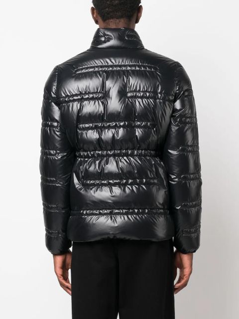Moncler logo-print padded jacket - Black