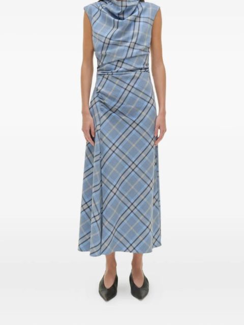 Simkhai Burke plaid-pattern midi dress - Blue - zdjęcie produktu nr 2