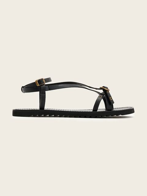 AllSaints sandały z odkrytą piętą damskie skórzane Tyla Eyelet Sandal - zdjęcie produktu nr 1