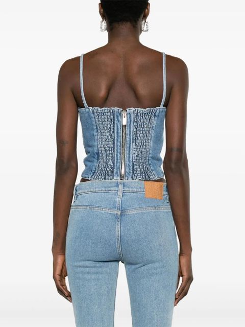 Magda Butrym corset denim tank top - Blue
