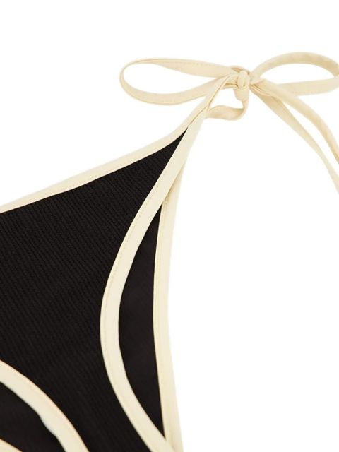 Johanna Ortiz ribbed-trim bikini bottom - Black