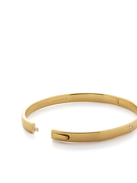 Monica Vinader diamond bangle bracelet - Gold