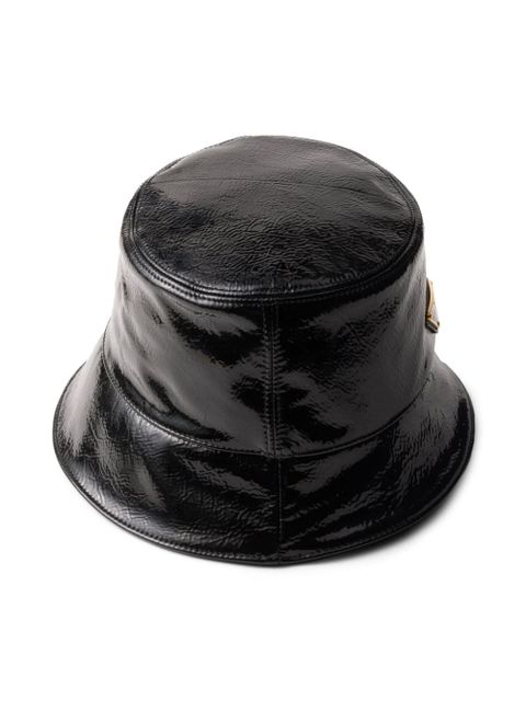Prada triangle-logo bucket hat - Black - zdjęcie produktu nr 2