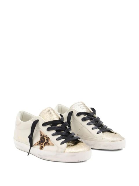 Golden Goose Super-Star glittered sneakers - White