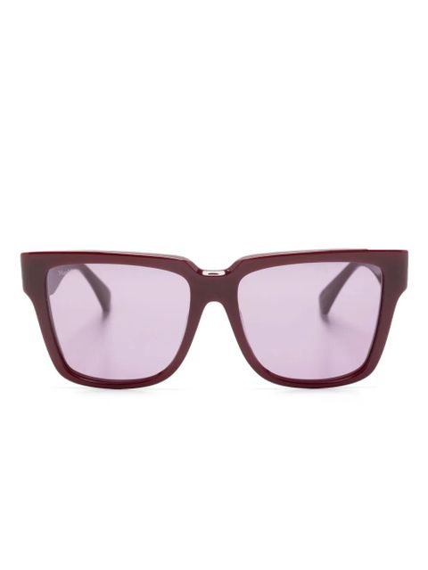 Max Mara Eyewear logo-engraved square-frame sunglasses - Red - zdjęcie produktu nr 1