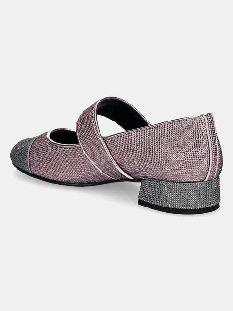 Tory Burch czółenka zamszowe Cap-Toe Mary Jane Pave Heel Ballet