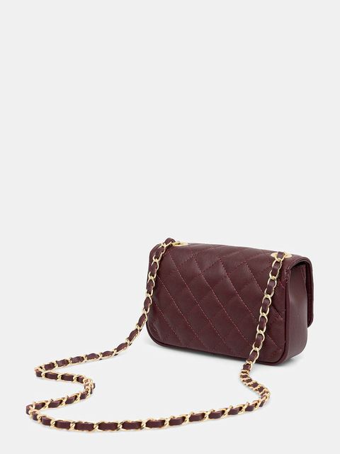 Answear.LAB torebka skórzana kolor bordowy - zdjęcie produktu nr 2